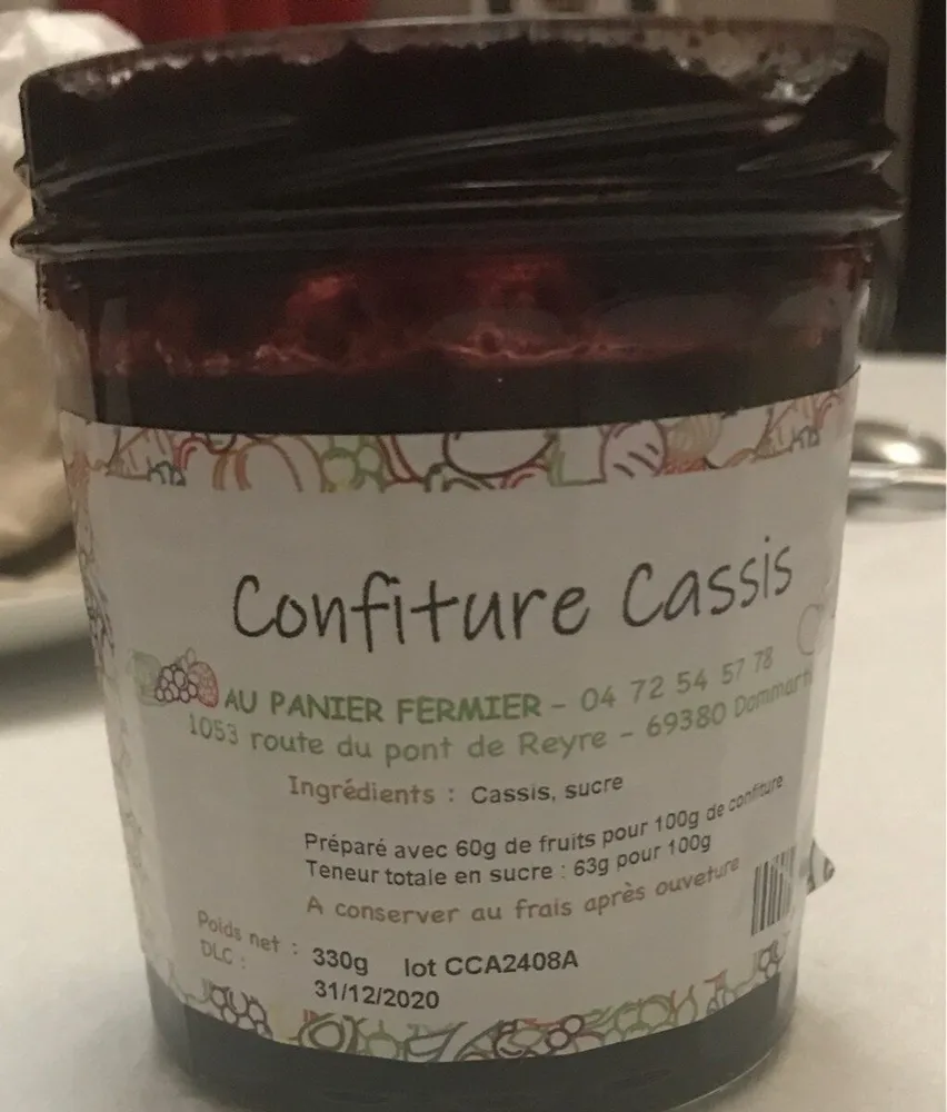 Confiture cassis