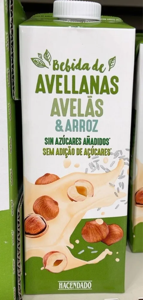 Bebida avellanas y arroz