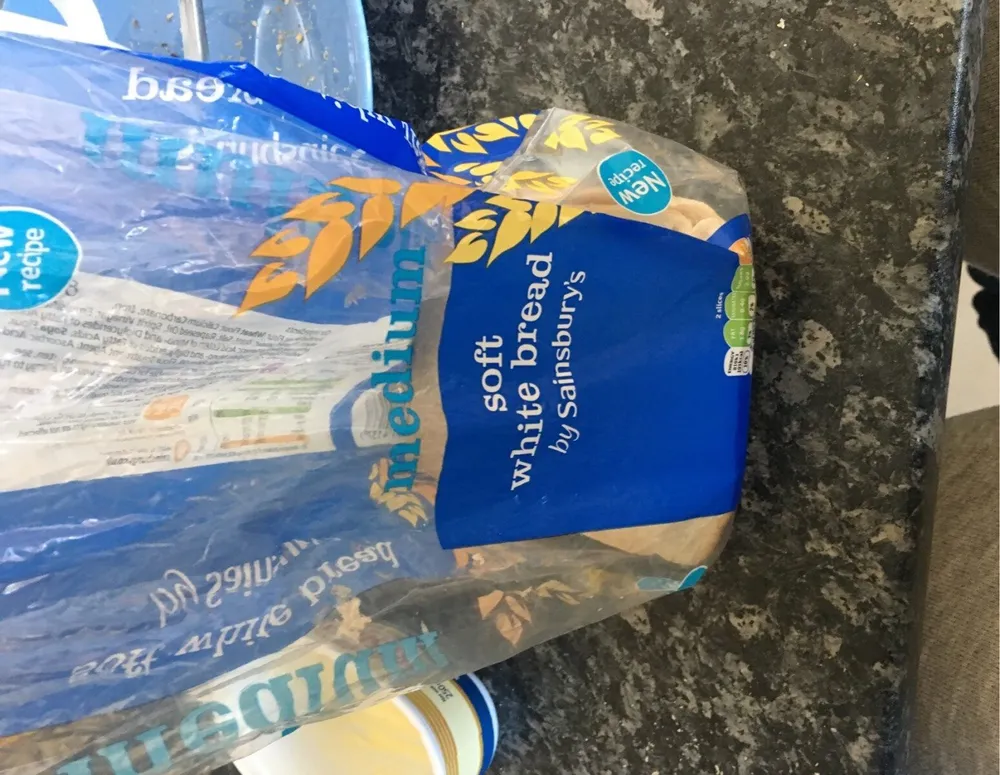Sliced white bread