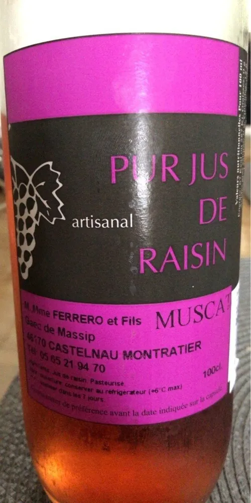 Pur jus de raisin