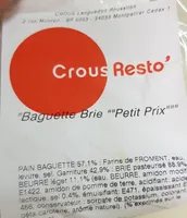 Baguette Brie "Petit Prix"