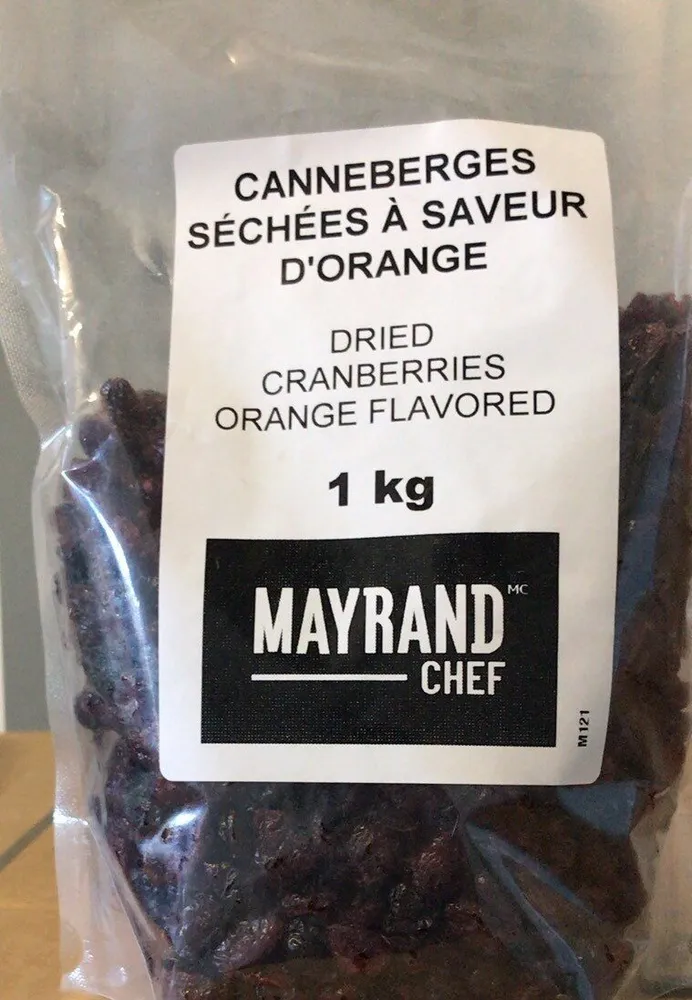 Canneberges séchées à saveur d’orange
