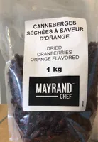 Canneberges séchées à saveur d’orange