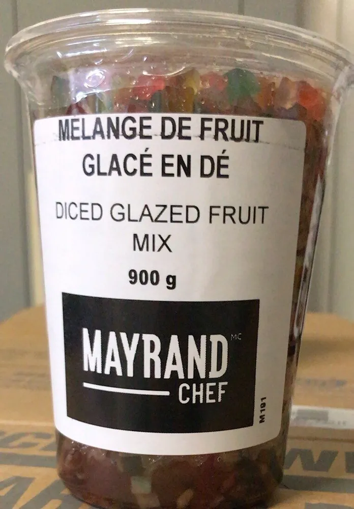 Mélange de fruits glacés en dés