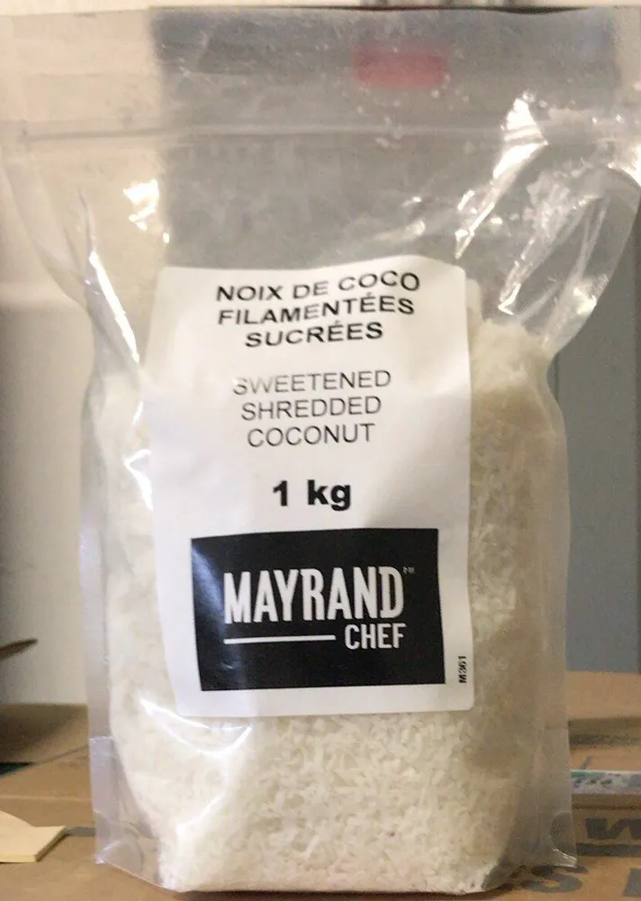 Noix de coco filamentées sucrées