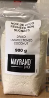 Noix de coco séchées non sucrées