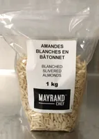 Amandes blanches en bâtonnet