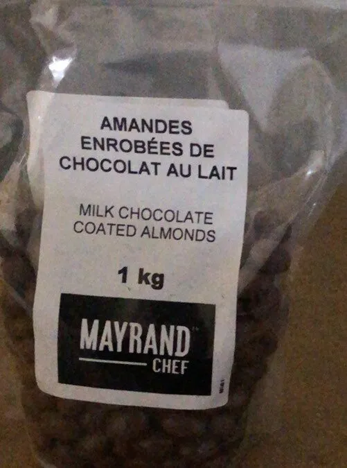 Amandes enrobées de chocolat au lait