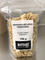 Bananes séchées tranchées