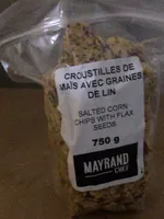 Croustilles de maïs avec graines de lin