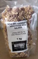 Noix mélangées et arachides non salées