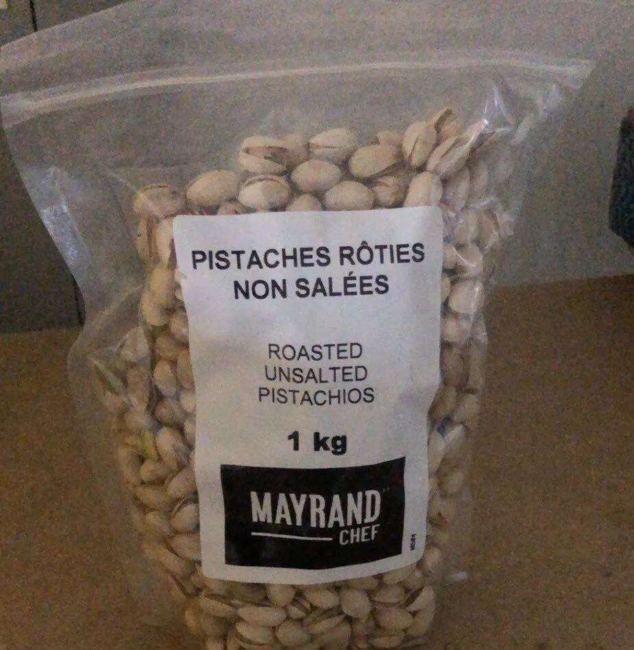 Pistaches rôties non salées