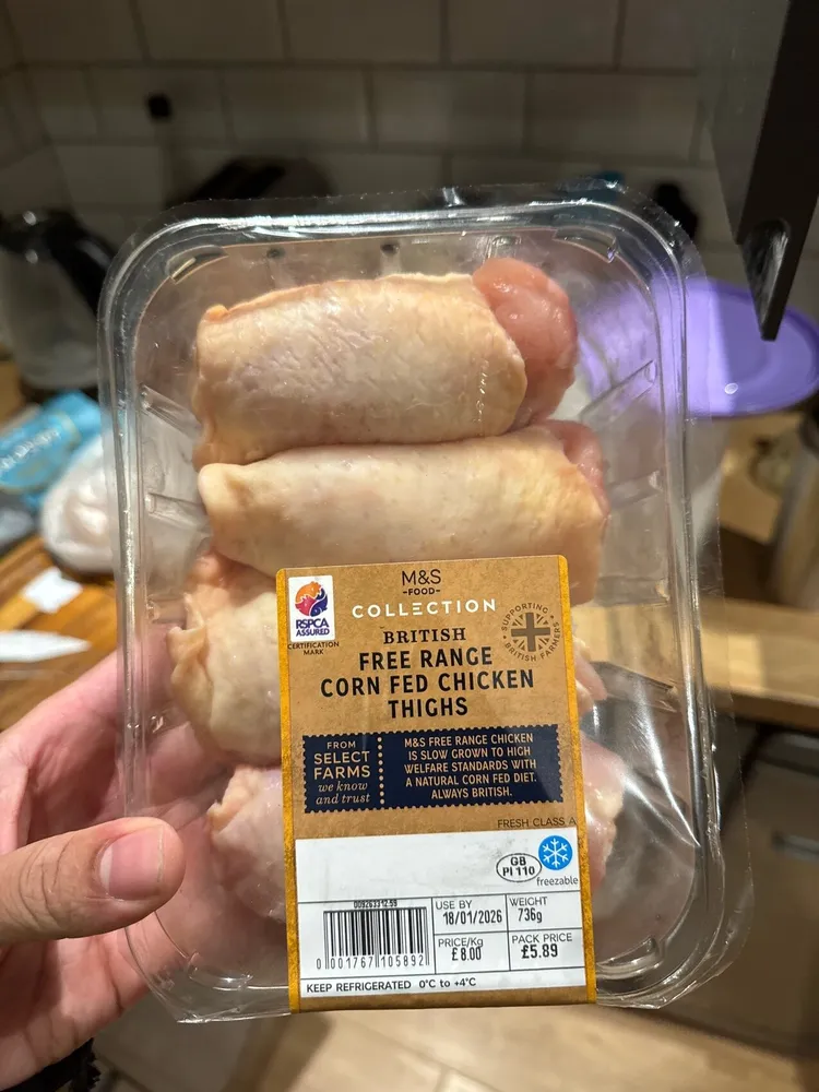 Free Range Corn Fed Chicken Thighs