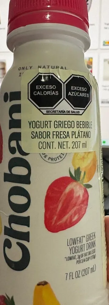 Chobani Yogurt Griego Bebible Core Fresa Platano