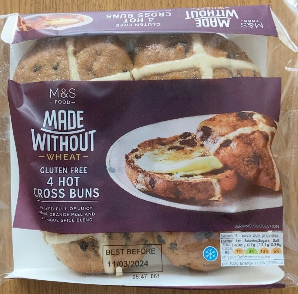 4 HOT CROSS BUNS