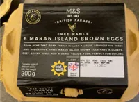 6 free range maran island brown eggs