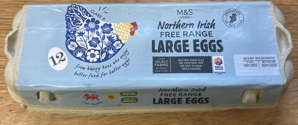 Northern Irish Free Range Large Eggs