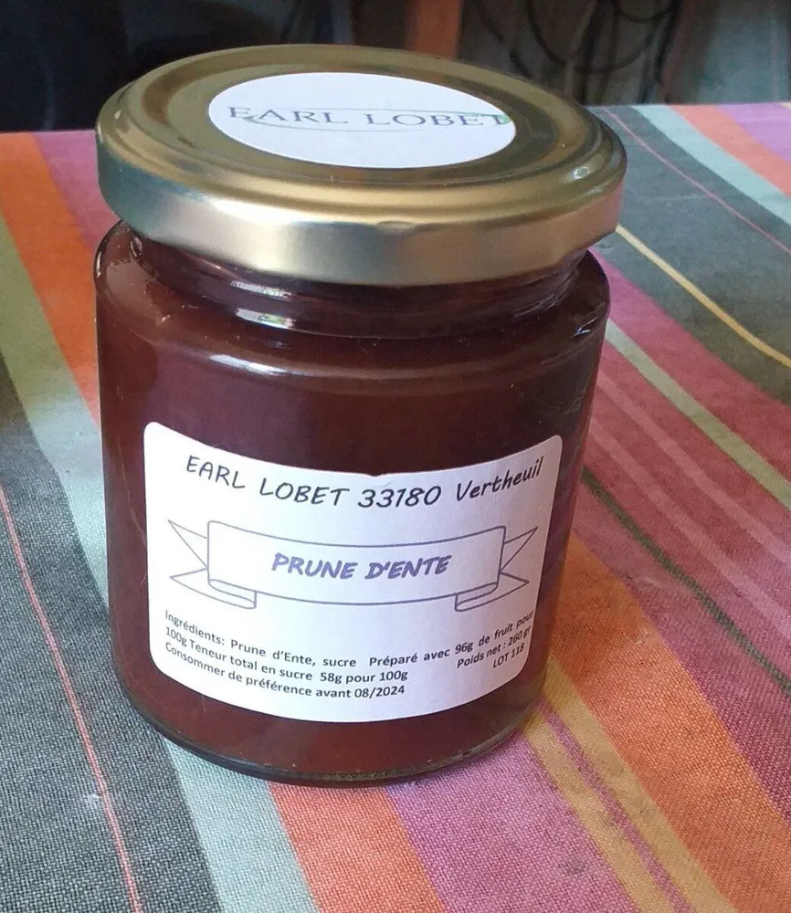 Confiture prune d'ente