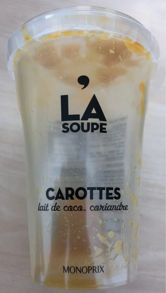 Soupe carotte lait de coco