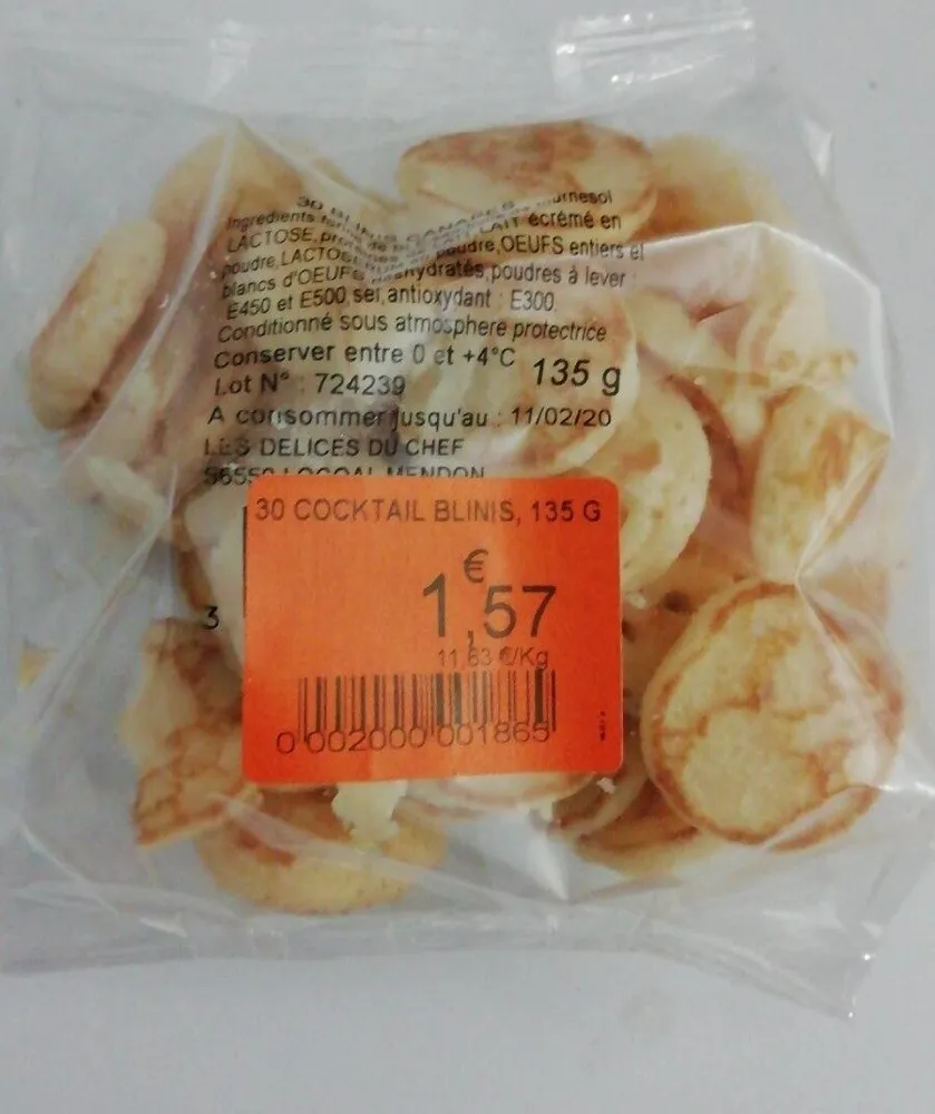 30 Blinis cocktail Monoprix