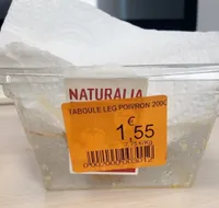 Taboulé legumes poivron
