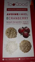 Biscuits croquants Cranberry