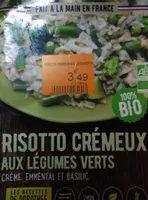 Risotto crémeux légumes verts