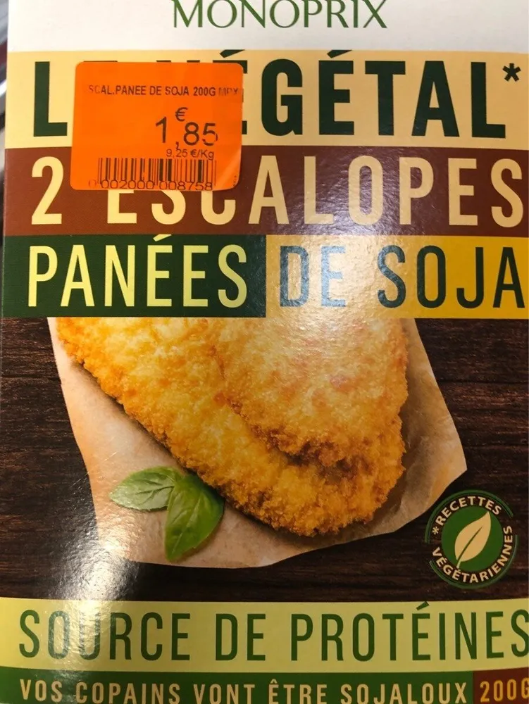 Escalopes panees au soja