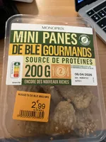 Mini panés de blé gourmands