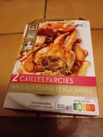2 cailles farcies farce aux pommes et aux raisins