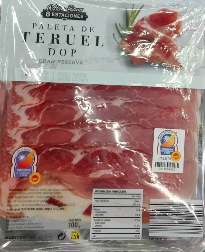 Paleta de teruel DOP gran reserva
