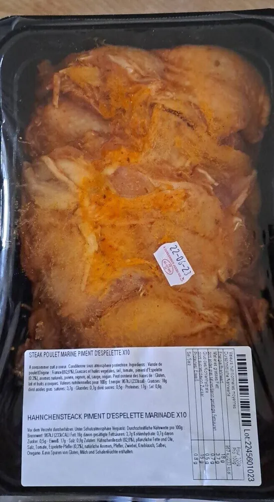 Steak poulet piment d'Espelette