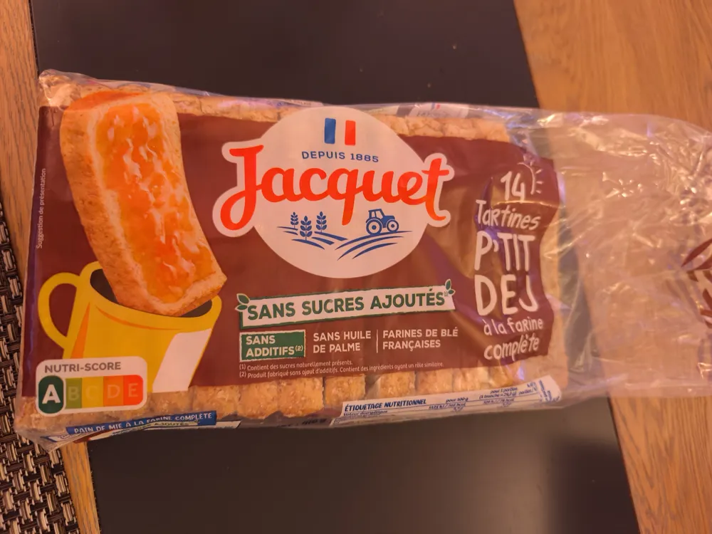 Tartines P'tit Dej à la farine complète