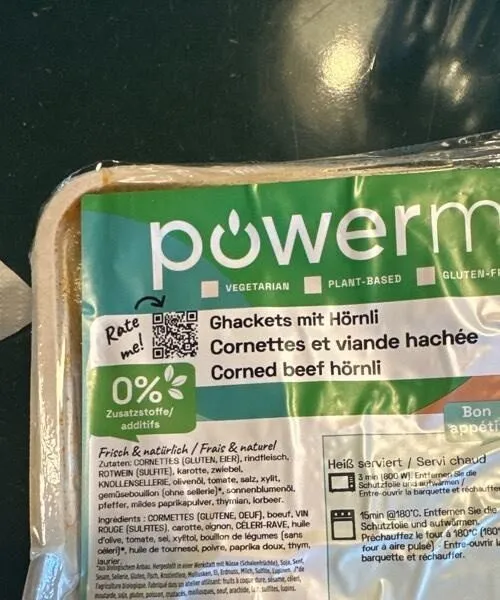 Cornettes et viande hachée