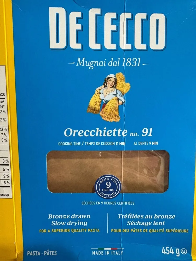 De Cecco Pasta fina orecchiette no. 91