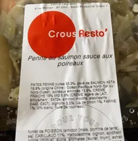 Penne saumon sauce aux poireaux
