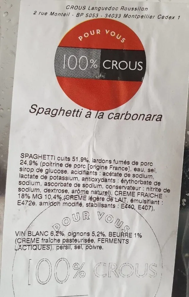 Pâtes à la carbonara