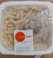 Pâtes sauce crème émincés de dinde