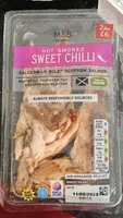 Hot smoked Scottish salmon sweet chilli marinade