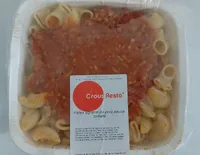Pâtes égrené de pois sauce tomate