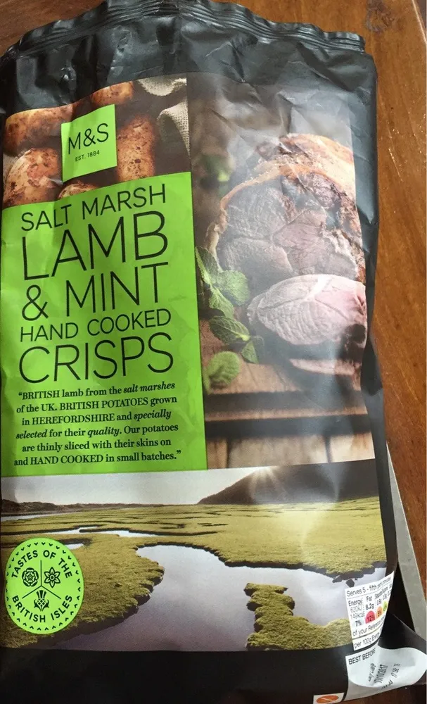 Salt marsh lamb& mint hand cook crips