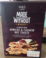 Made without wheat abrico and cashew nut toasts