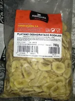 Plátano deshidratado rodajas
