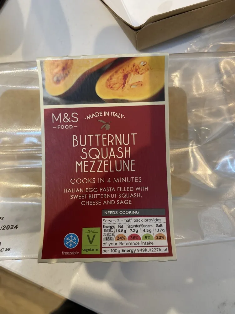 Butternut Squash Mezzelune