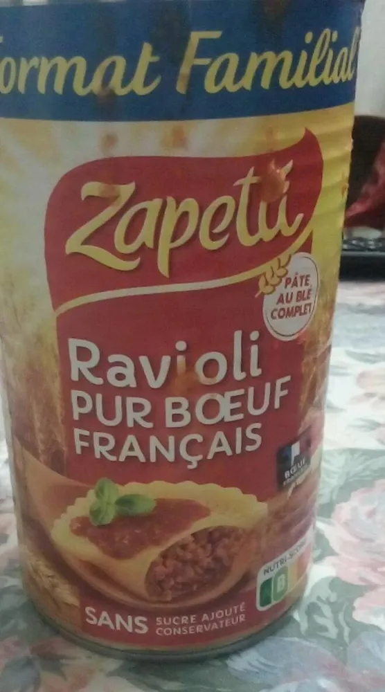 Zapetti ravioli PUR BOEUF FRANÇAIS