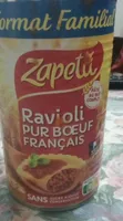 Zapetti ravioli PUR BOEUF FRANÇAIS