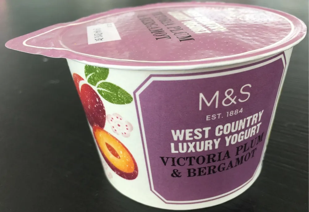 Victoria plum and bergamot yogurt