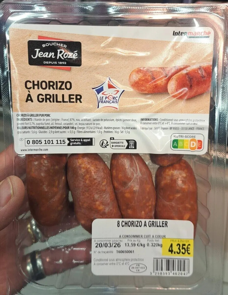 Chorizo à griller