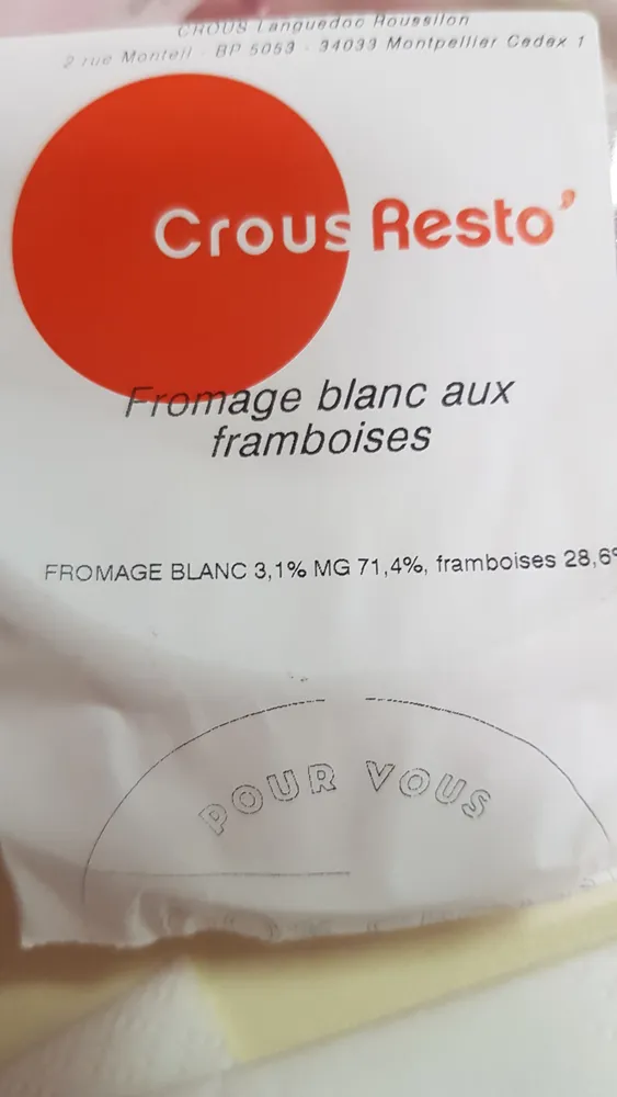 Fromage blanc aux framboises