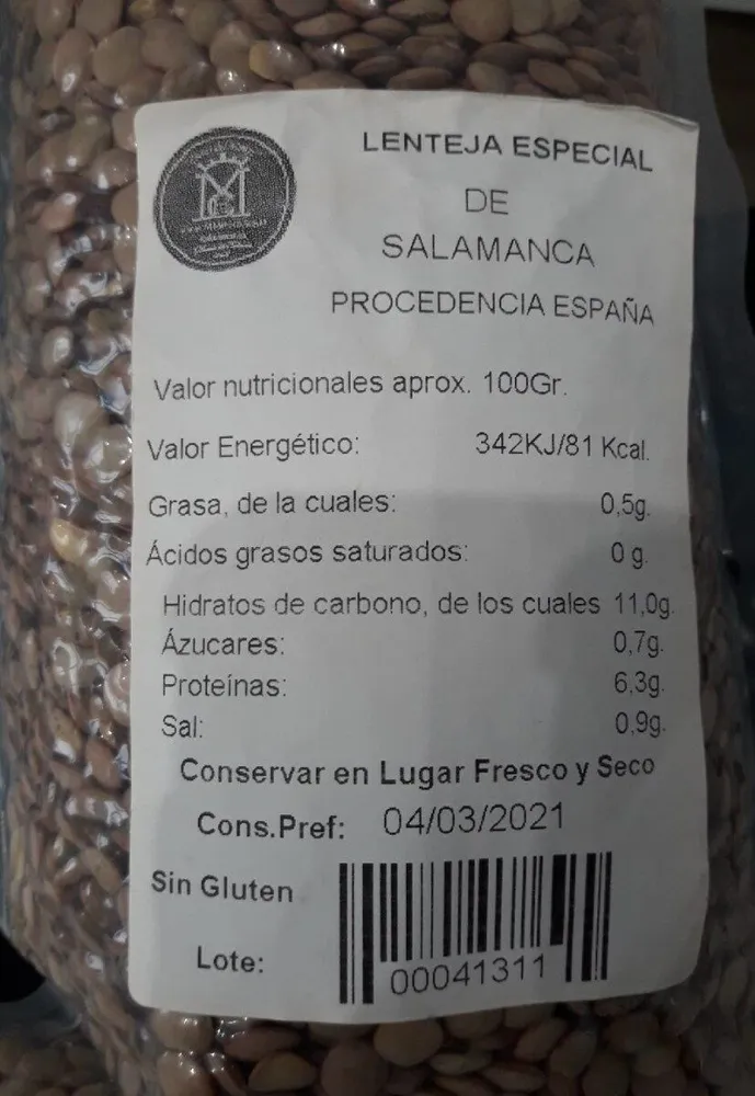 Lenteja especial de Salamanca